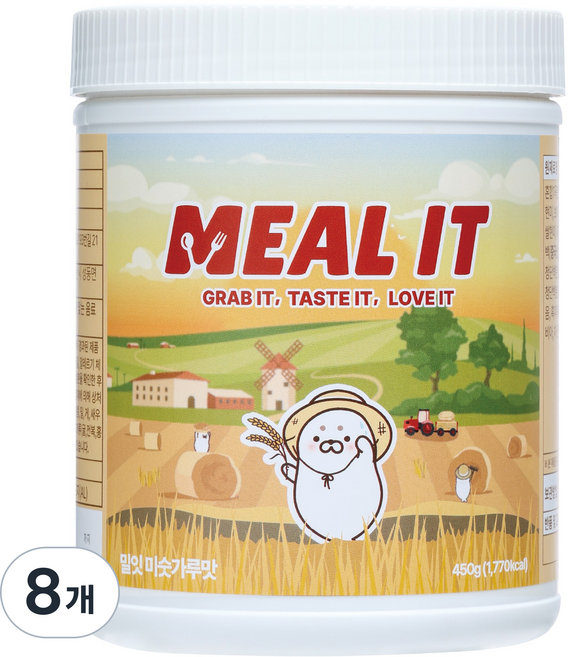 밀잇 식사대용 단백질 쉐이크 미숫가루맛, 450g, 8개