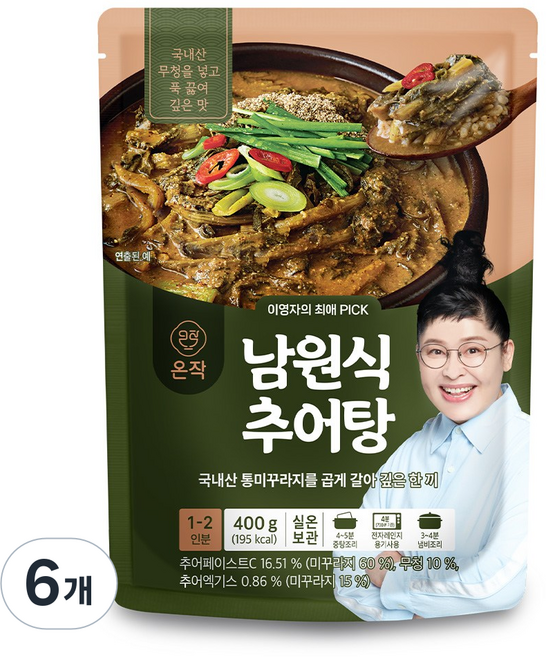 [온작]이영자 남원식 추어탕, 400g, 6개