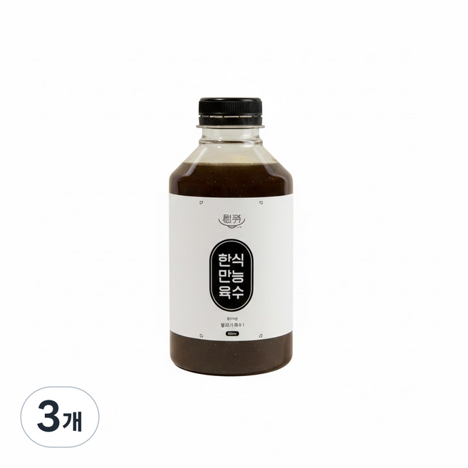 세계요리대회 금상 셰프가 만든 한식만능육수 식품회사 위로, 3개, 500ml