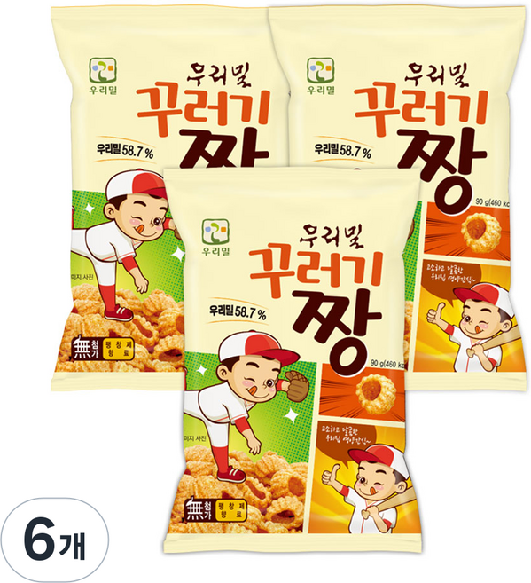 우리밀 꾸러기짱, 90g, 6개
