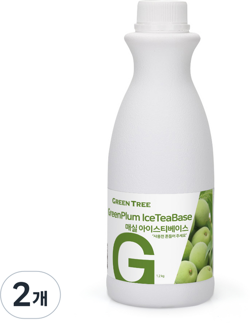 그린트리 매실 아이스티 베이스 1.2kg, 2개