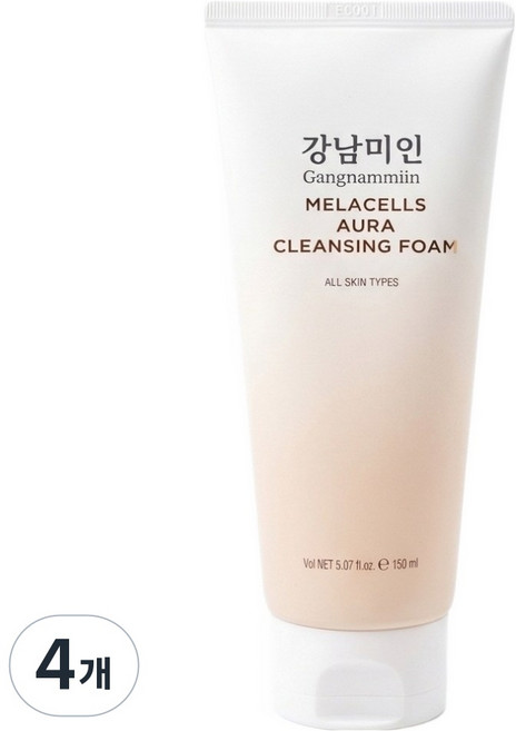 강남미인 멜라셀즈 아우라 클렌징 폼, 4개, 150ml