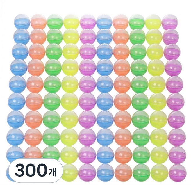 제로앤나인 가챠캡슐 반투명 뽑기캡슐 추첨볼, 300개