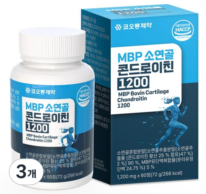 코오롱제약 MBP 소연골 콘드로이친 1200, 3개, 60정