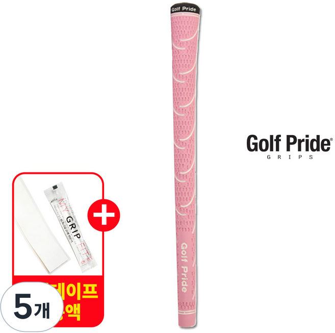 GOLF PRIDE 골프프라이드 VDR 골프그립 VDRC 여성용 핑크, 5개
