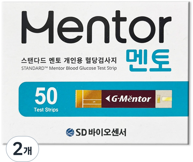 SD바이오센서 스탠다드 멘토 혈당측정 검사지, 2개, 50매