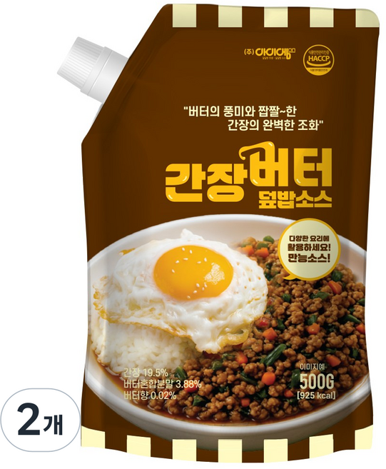 아이엠소스 간장버터덮밥소스 비빔밥, 2개, 500g