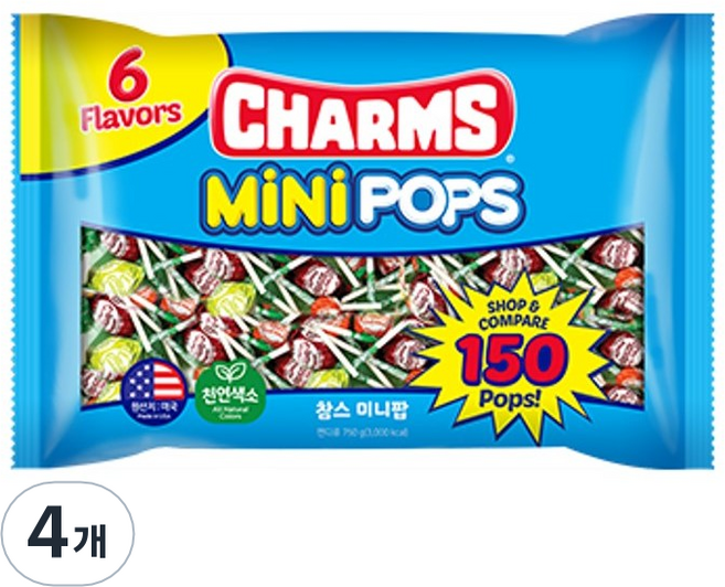 참스 미니팝, 750g, 4개
