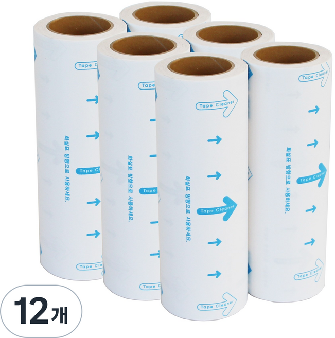 필굿리빙 돌돌이 테이프클리너 리필, 12개
