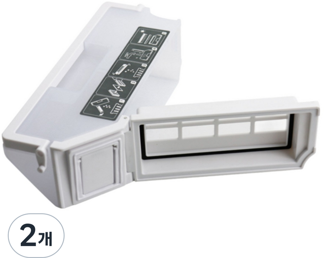 에코프렌즈 에코백스 T10 X1 옴니 터보 플러스 먼지통 더스트박스 호환 소모품, 2개, 화이트