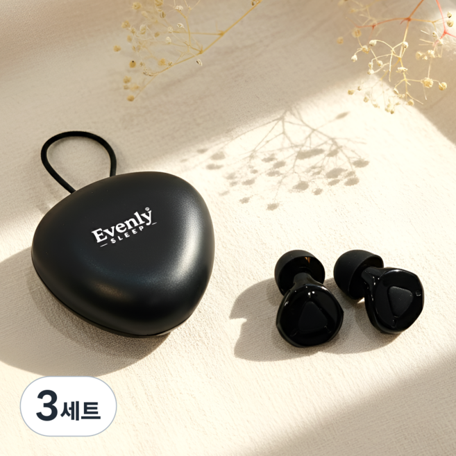 이븐리슬립 노이즈프리2 소음 차단 귀마개 블랙 1st 2st, 2개입, 3세트