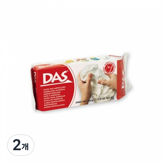 DAS-모델링 점토 화이트 (1kg), 단품, 2개