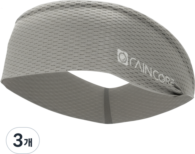 레인코어 메쉬 스포츠 헤어밴드 5가지 컬러 (국내생산) 프리미엄 쿨링 남성 여성 헤드밴드 땀흡수 머리띠 러닝 헬스 등산 축구 테니스, GRAY, 3개