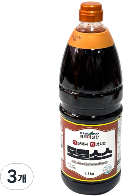 청우더진한 메밀소바육수 메밀국수소스 청우모밀소스 2.1kg, 3개