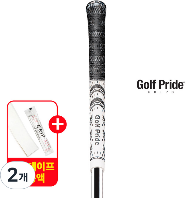 골프프라이드그립 MCC-60R 화이트 골프그립 교체용품 증정, 2개, 단일