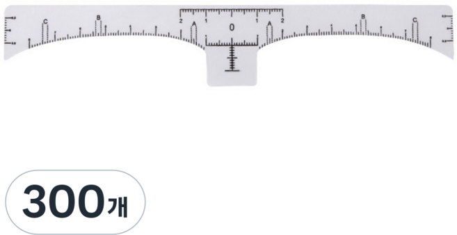 김시스터 눈썹 디자인 스티커, 300개, 반영구 대칭자