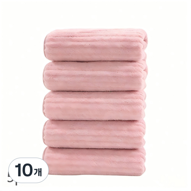 흡수좋은 수건 세수 타월 가정용 호텔타월 5수, 10개, 핑크색