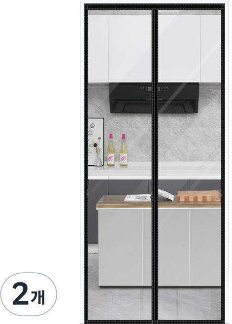 두리C 방풍 EVA 커튼 창문 중문 현관 외풍차단 바람막이, 2개