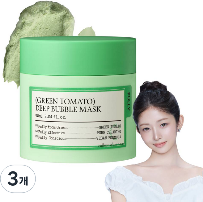 그린 토마토 딥 버블 마스크, 3개, 90ml