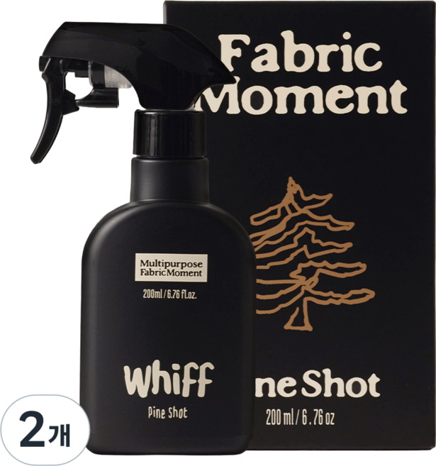 [본사공식몰] 위프 WHIFF 패브릭 모먼트 섬유탈취제 Pine Shot, 2개, 200ml