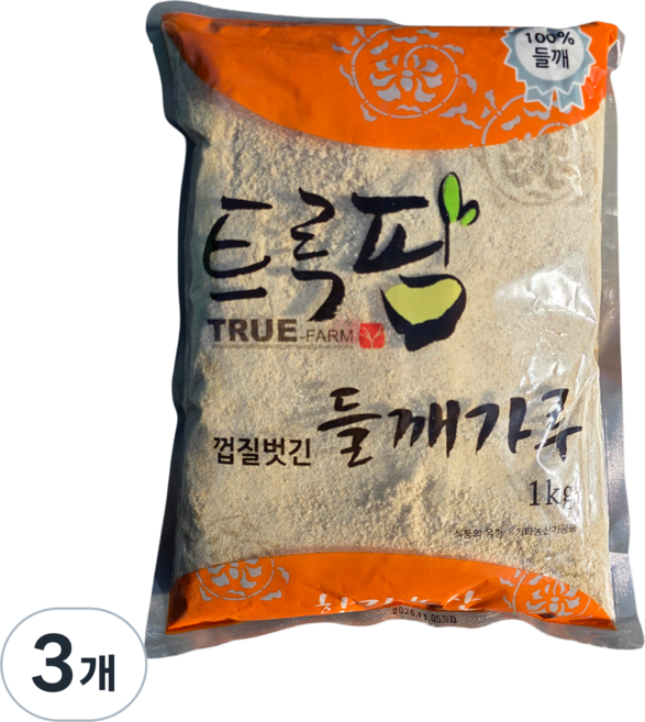 트루팜 업소용 대용량 가성비 박피들깨가루, 3개