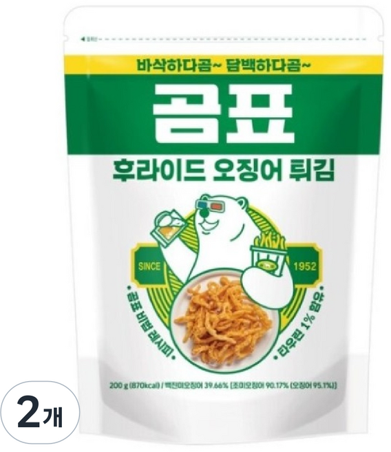 곰표 후라이드 오징어튀김, 2개, 200g