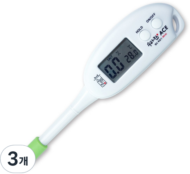 디지털 염도계 5프로 측정 업소용 염도측정기 식당 공장 김치 국 장아찌 찌개, SM02, 3개