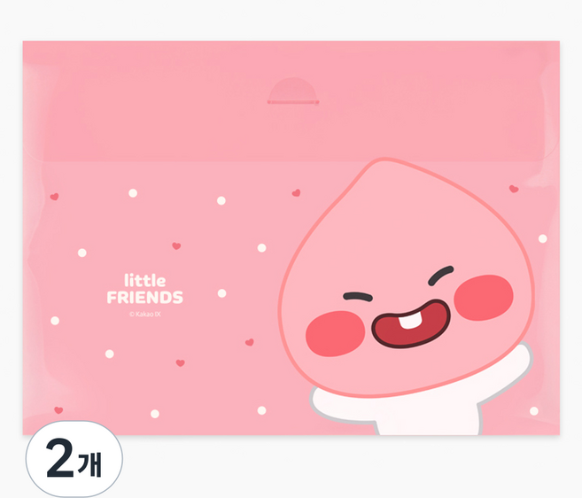 카카오프렌즈 봉투 파일 가로형 리틀프렌즈, 2개, 어피치