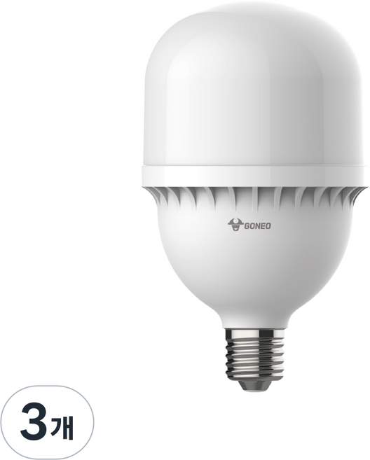 고네오 LED 보안등 30W E26 콘램프 가로등 창고 매장용, 3개, 전구색
