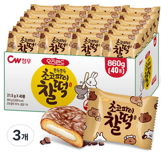 청우 오즈랜드 초코파이 찰떡쿠키, 3개, 860g