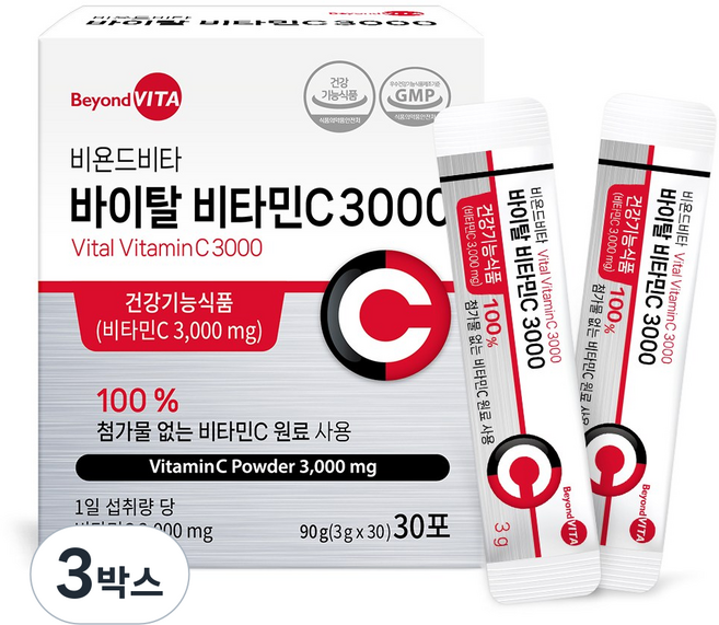 비욘드비타 바이탈 비타민C 3000 30포, 3개, 30회분