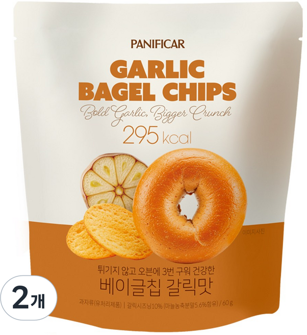 모두의식탁 갈릭 베이글칩, 2개, 60g