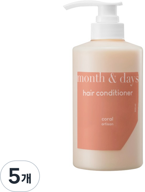 먼스앤데이즈 헤어 린스 퍼퓸 컨디셔너 우디 시트러스향, 5개, 500ml