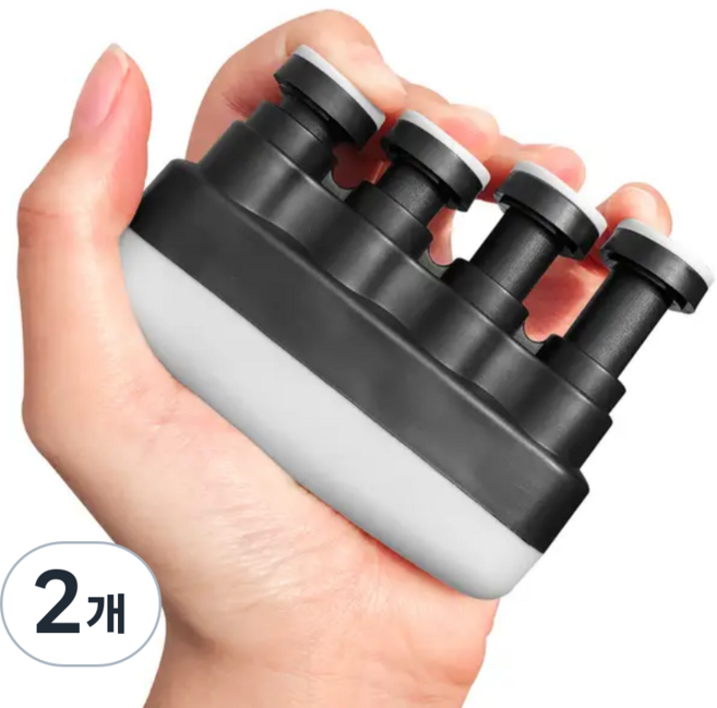 휴대용 손가락 악력기 피아노 트레이너, 2개, 그레이