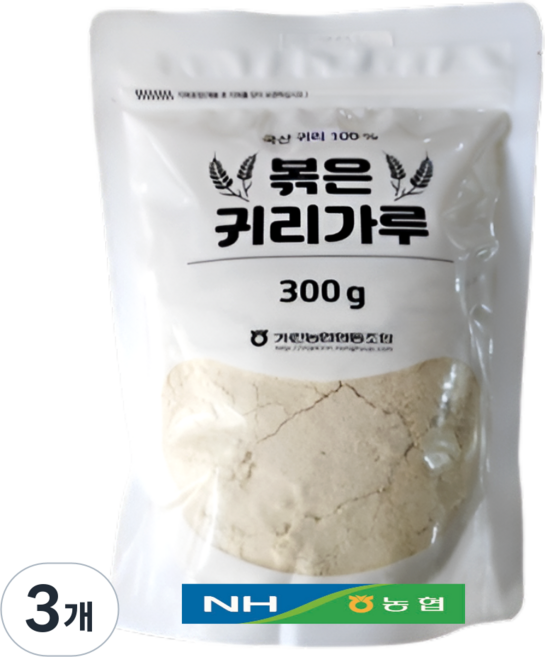 볶은 귀리가루 농협 국산 강원도 인제 귀리분말 곡물가루, 3개, 300g