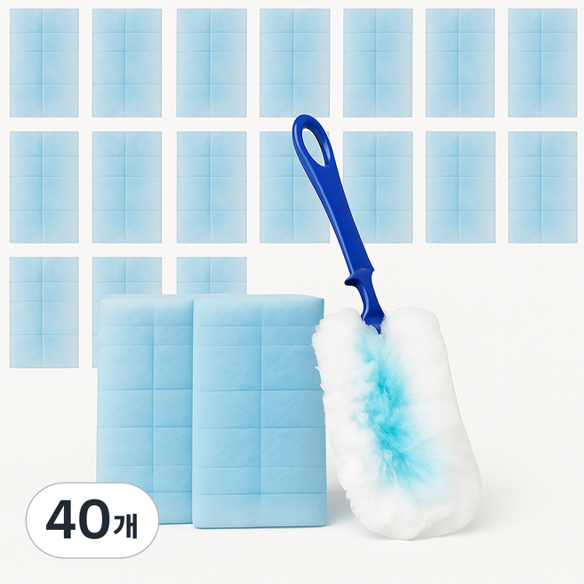 노아리스 다용도 먼지제거 먼지털이, 40개, 블루화이트