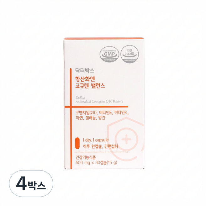 닥터박스 항산화엔 코큐텐 밸런스 (내과 전문의 성분 배합), 4박스, 30정