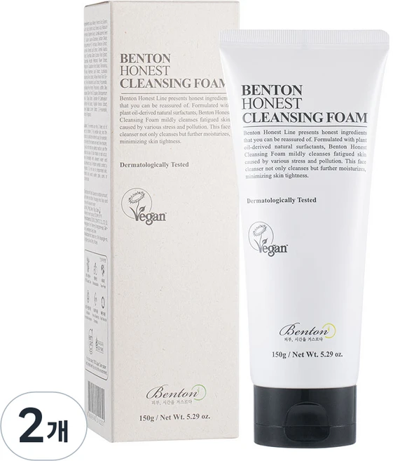 벤튼 어니스트 클렌징폼, 2개, 150g - 쿠팡