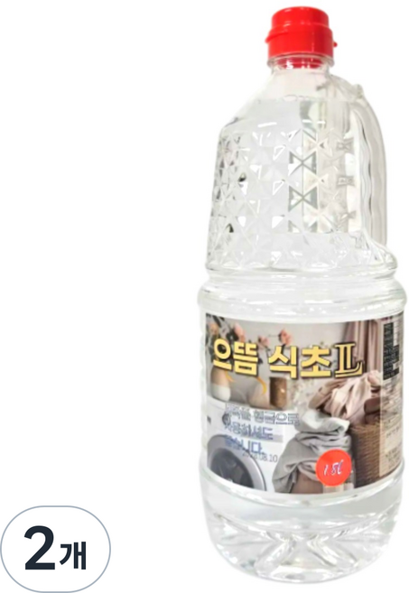 으뜸 세탁물헹굼전용 식초, 2개, 1.8L