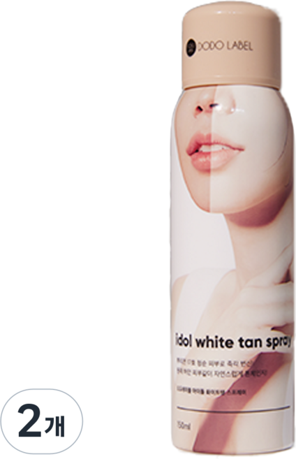 도도레이블 아이돌 화이트태닝 스프레이 150ml, 화이트, 2개