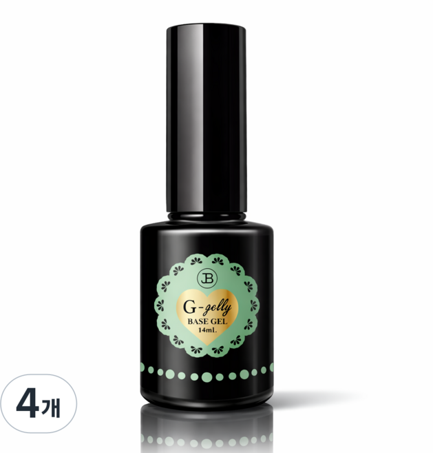 네일처방 그라시아 진비 기초젤 공식판매점, 투명, 14ml, 4개