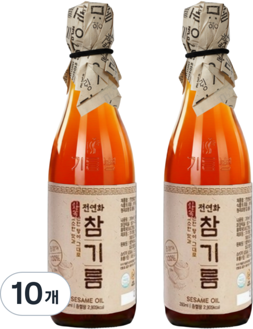 전연화 통참깨 백프로 참기름, 10개, 300ml