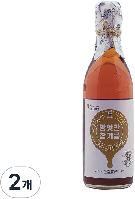 대전기름집 60년전통 100% 국산참기름, 350ml, 2개