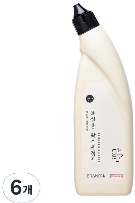 크러쉬 세제 욕실 청소세제 락스 세정제 변기 타일 곰팡이 물때제거 다목적 클리너, 750ml, 6개