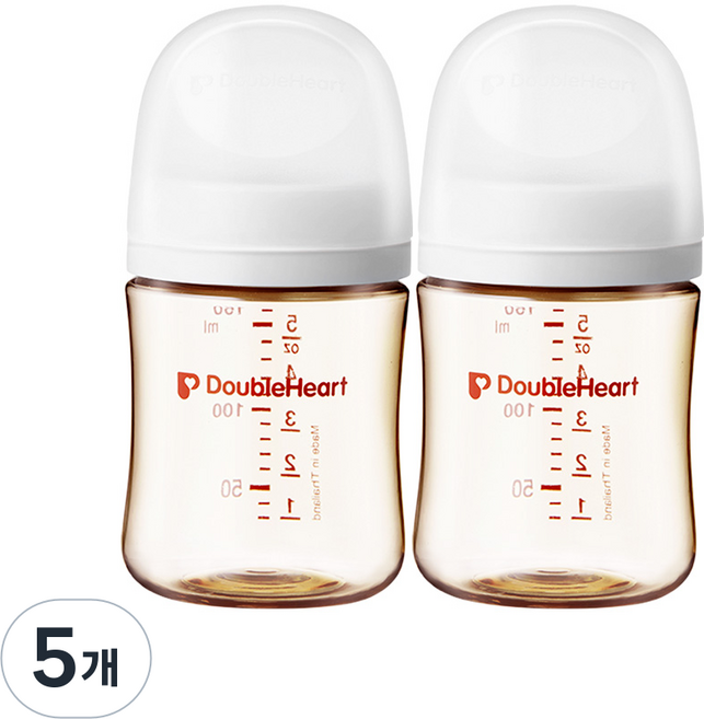 더블하트 모유실감 3세대 트윈팩 240ml, 제뉴인화이트 트윈팩(젖병2개), 160ml, 5개