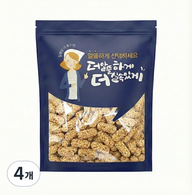 [가성비 대용량 ] 황금귀리깨강정 어르신먹기 좋은 과자 부모님간식선물, 4개, 1kg