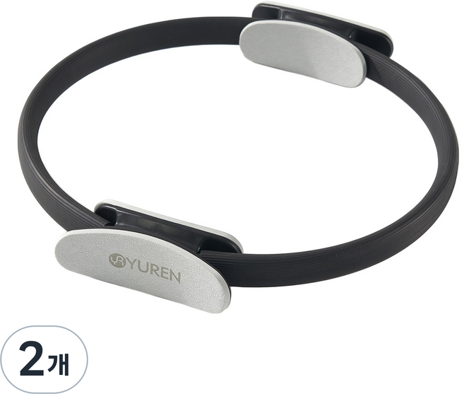 유렌 필라테스링 써클링 코아 운동기구, 2개, 블랙