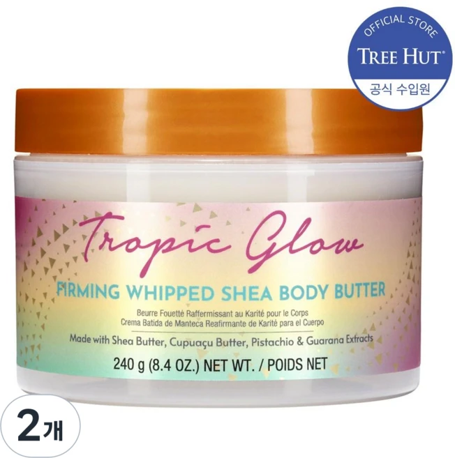 트리헛 휩 바디버터 트로픽 글로우, 2개, 240g - 쿠팡
