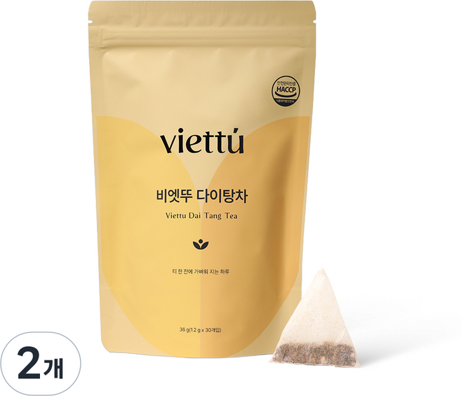 비엣뚜 다이탕차, 2개, 36g