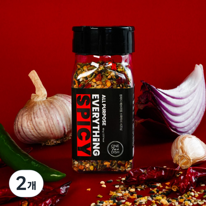 원파디 에브리띵 스파이시 시즈닝 | 에브리띵 베이글 시즈닝 매운맛, 2개, 60g